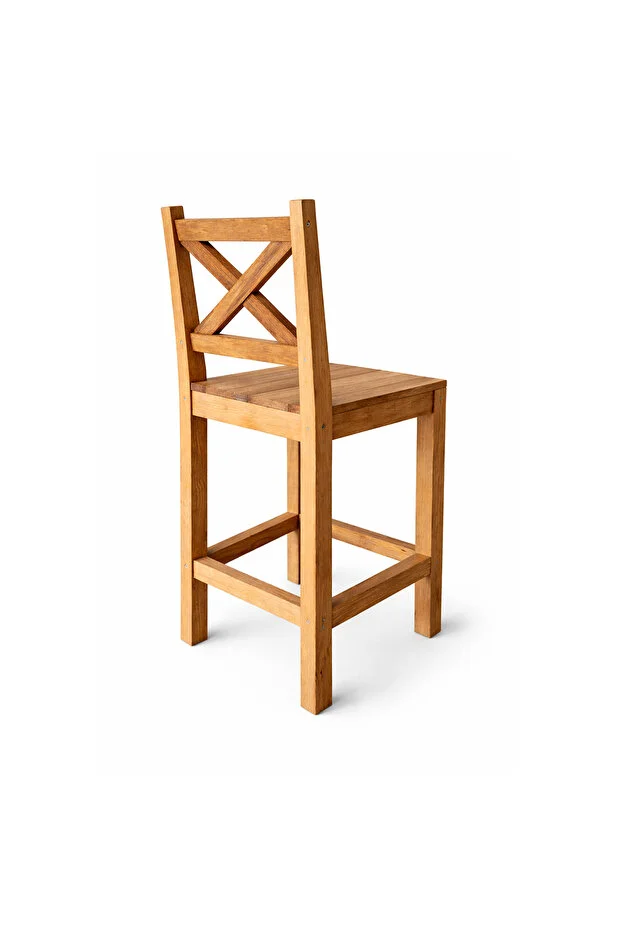 Bar Tabure Ahşap Sandalye Mutfak Bar Sandalyesi 2 adet 